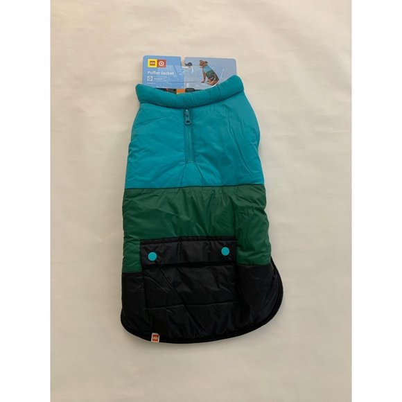 LEGO x Target Dog Coat - Medium - Blue/Green/Black puffer jacket - Picture 2 of 2